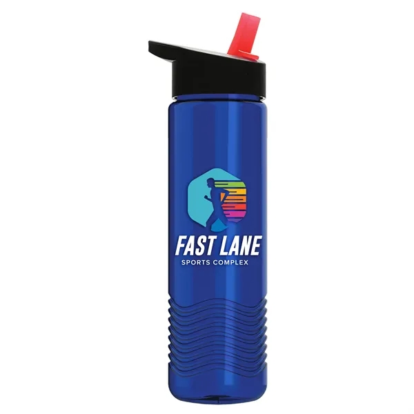 New Slim Cylinder Wave Design 24 Oz Wave Bottle With Flip... from ASI 40480 Koozie Group