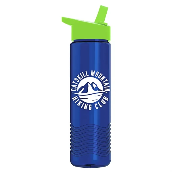 New Slim Cylinder Wave Design 24 Oz Wave Bottle With Flip... from ASI 40480 Koozie Group