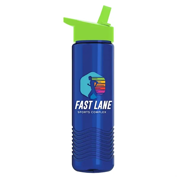 New Slim Cylinder Wave Design 24 Oz Wave Bottle With Flip... from ASI 40480 Koozie Group