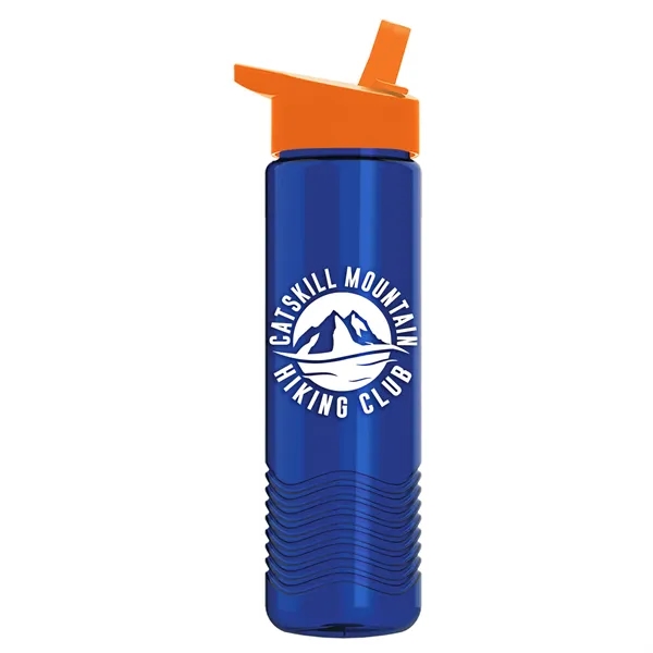 New Slim Cylinder Wave Design 24 Oz Wave Bottle With Flip... from ASI 40480 Koozie Group