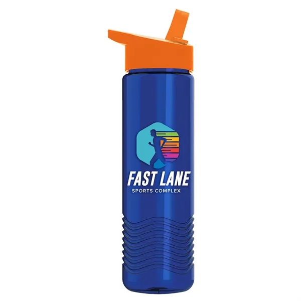 New Slim Cylinder Wave Design 24 Oz Wave Bottle With Flip... from ASI 40480 Koozie Group