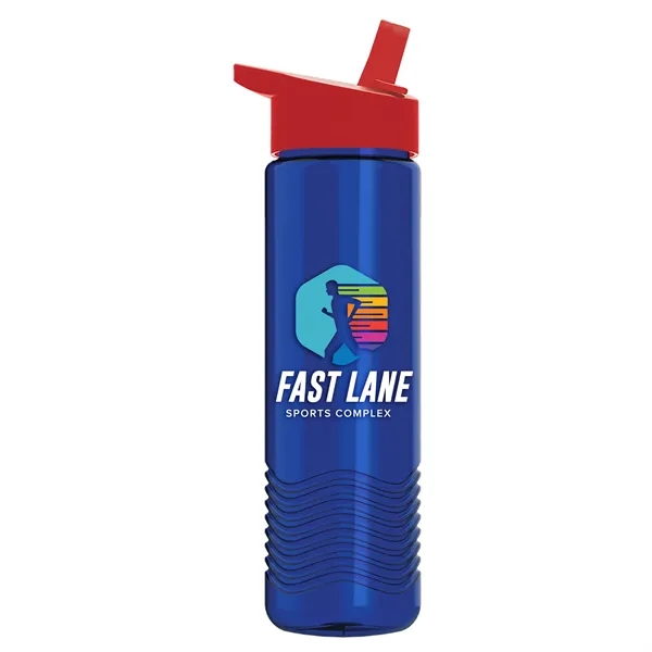 New Slim Cylinder Wave Design 24 Oz Wave Bottle With Flip... from ASI 40480 Koozie Group