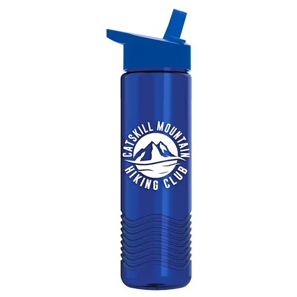 New Slim Cylinder Wave Design 24 Oz Wave Bottle With Flip... from ASI 40480 Koozie Group