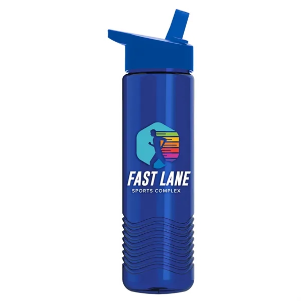 New Slim Cylinder Wave Design 24 Oz Wave Bottle With Flip... from ASI 40480 Koozie Group