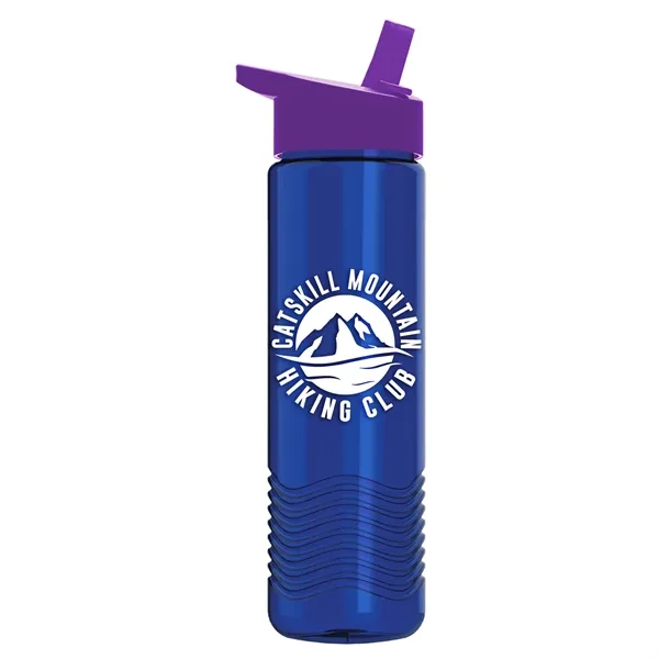 New Slim Cylinder Wave Design 24 Oz Wave Bottle With Flip... from ASI 40480 Koozie Group