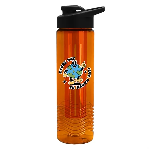 Wave 24 oz. Slim Cylinder Wave Design with Drink thru lid... from ASI 40480 Koozie Group