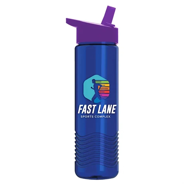 New Slim Cylinder Wave Design 24 Oz Wave Bottle With Flip... from ASI 40480 Koozie Group