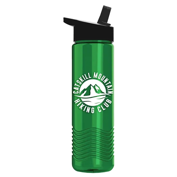 New Slim Cylinder Wave Design 24 Oz Wave Bottle With Flip... from ASI 40480 Koozie Group