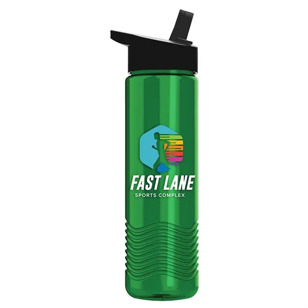New Slim Cylinder Wave Design 24 Oz Wave Bottle With Flip... from ASI 40480 Koozie Group