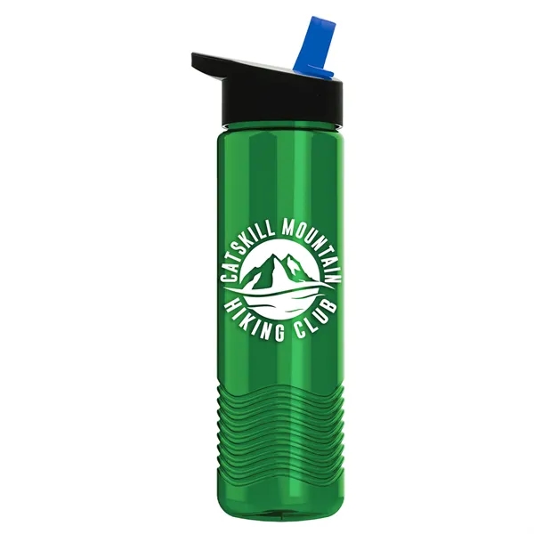 New Slim Cylinder Wave Design 24 Oz Wave Bottle With Flip... from ASI 40480 Koozie Group