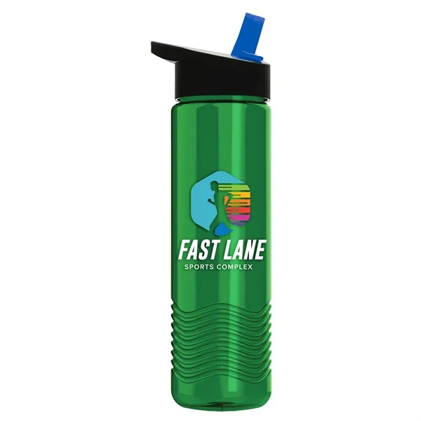 New Slim Cylinder Wave Design 24 Oz Wave Bottle With Flip... from ASI 40480 Koozie Group