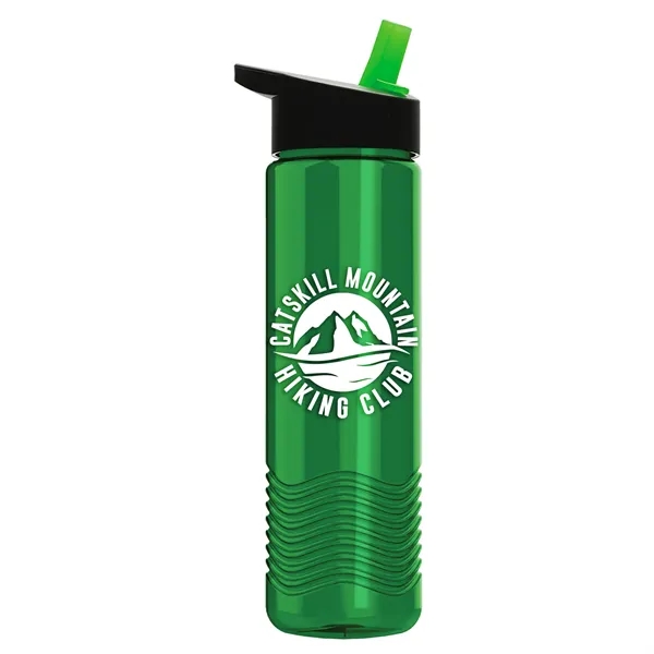 New Slim Cylinder Wave Design 24 Oz Wave Bottle With Flip... from ASI 40480 Koozie Group