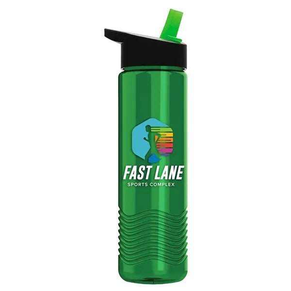 New Slim Cylinder Wave Design 24 Oz Wave Bottle With Flip... from ASI 40480 Koozie Group