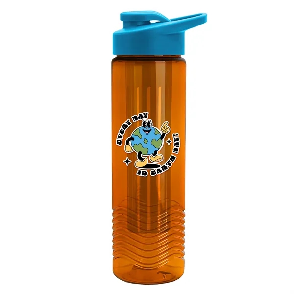 Wave 24 oz. Slim Cylinder Wave Design with Drink thru lid... from ASI 40480 Koozie Group