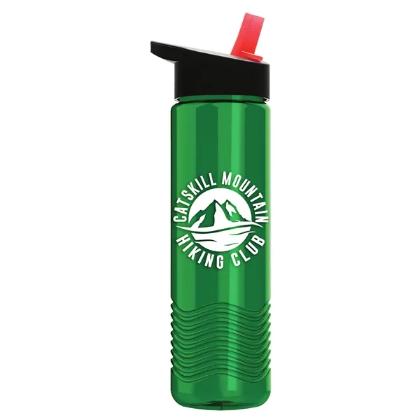 New Slim Cylinder Wave Design 24 Oz Wave Bottle With Flip... from ASI 40480 Koozie Group