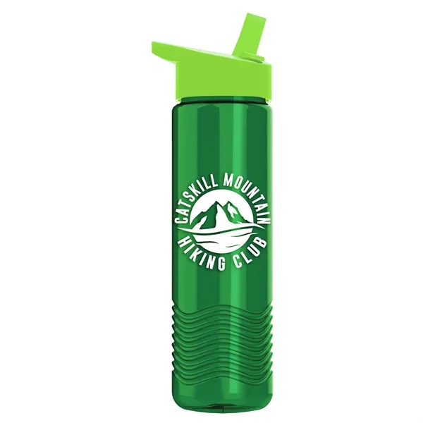 New Slim Cylinder Wave Design 24 Oz Wave Bottle With Flip... from ASI 40480 Koozie Group