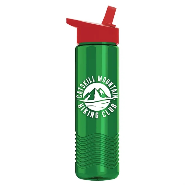 New Slim Cylinder Wave Design 24 Oz Wave Bottle With Flip... from ASI 40480 Koozie Group