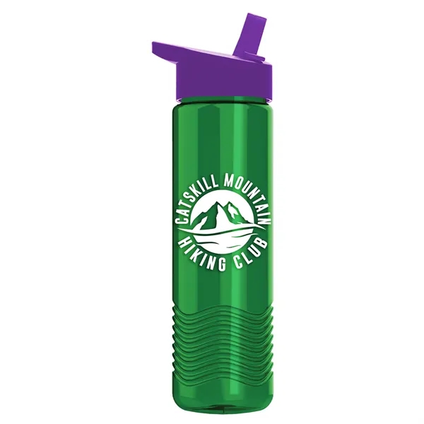 New Slim Cylinder Wave Design 24 Oz Wave Bottle With Flip... from ASI 40480 Koozie Group