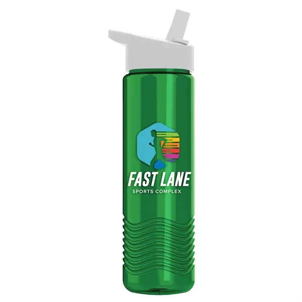 New Slim Cylinder Wave Design 24 Oz Wave Bottle With Flip... from ASI 40480 Koozie Group