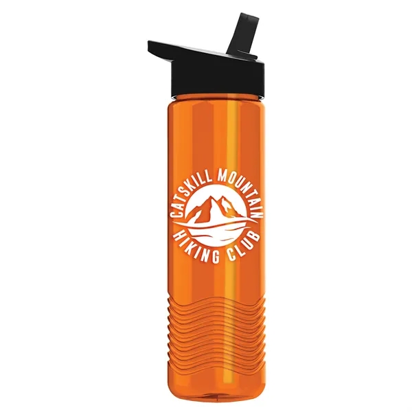 New Slim Cylinder Wave Design 24 Oz Wave Bottle With Flip... from ASI 40480 Koozie Group
