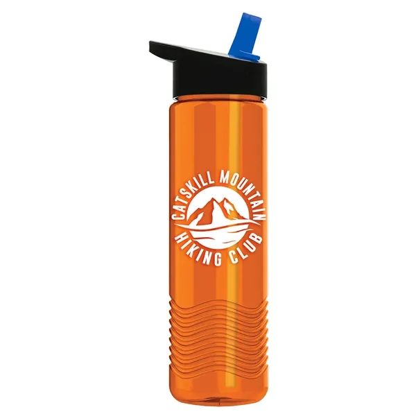 New Slim Cylinder Wave Design 24 Oz Wave Bottle With Flip... from ASI 40480 Koozie Group