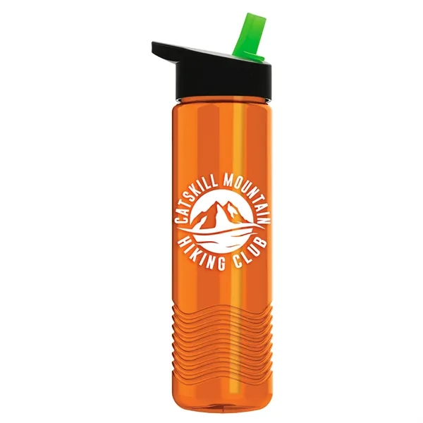New Slim Cylinder Wave Design 24 Oz Wave Bottle With Flip... from ASI 40480 Koozie Group
