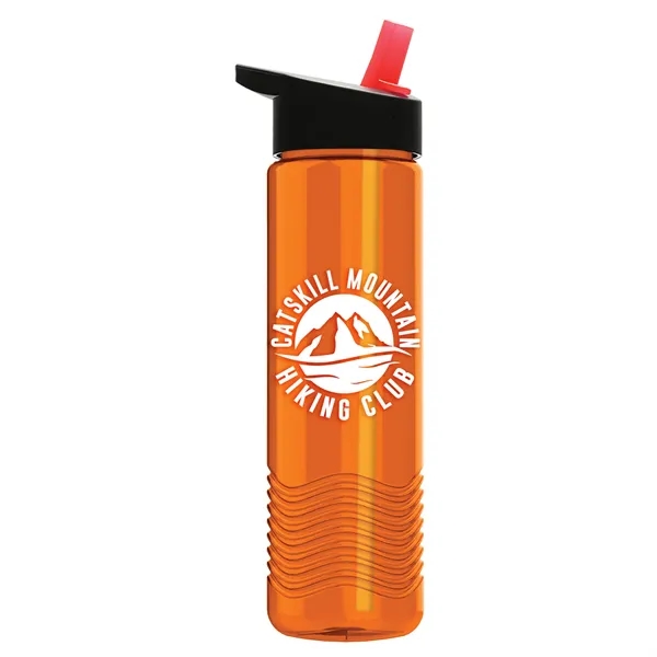 New Slim Cylinder Wave Design 24 Oz Wave Bottle With Flip... from ASI 40480 Koozie Group