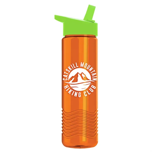 New Slim Cylinder Wave Design 24 Oz Wave Bottle With Flip... from ASI 40480 Koozie Group