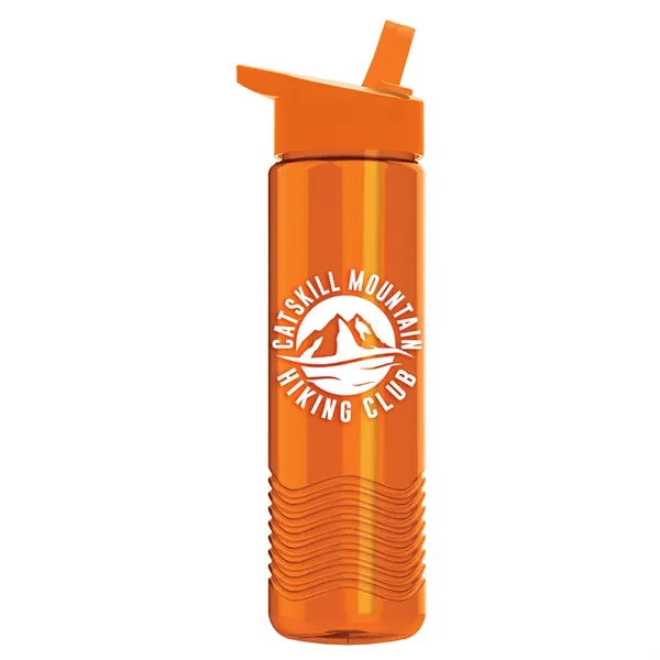 New Slim Cylinder Wave Design 24 Oz Wave Bottle With Flip... from ASI 40480 Koozie Group