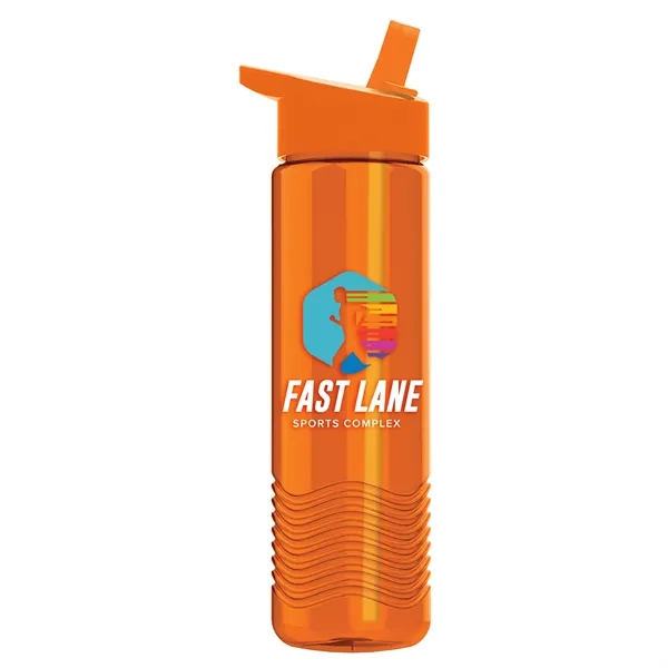 New Slim Cylinder Wave Design 24 Oz Wave Bottle With Flip... from ASI 40480 Koozie Group
