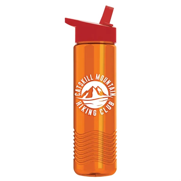 New Slim Cylinder Wave Design 24 Oz Wave Bottle With Flip... from ASI 40480 Koozie Group