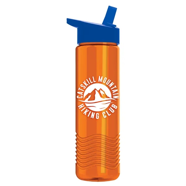 New Slim Cylinder Wave Design 24 Oz Wave Bottle With Flip... from ASI 40480 Koozie Group