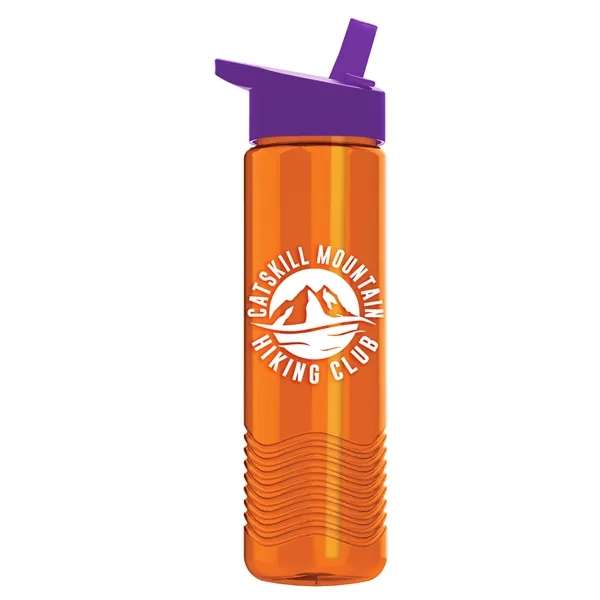New Slim Cylinder Wave Design 24 Oz Wave Bottle With Flip... from ASI 40480 Koozie Group