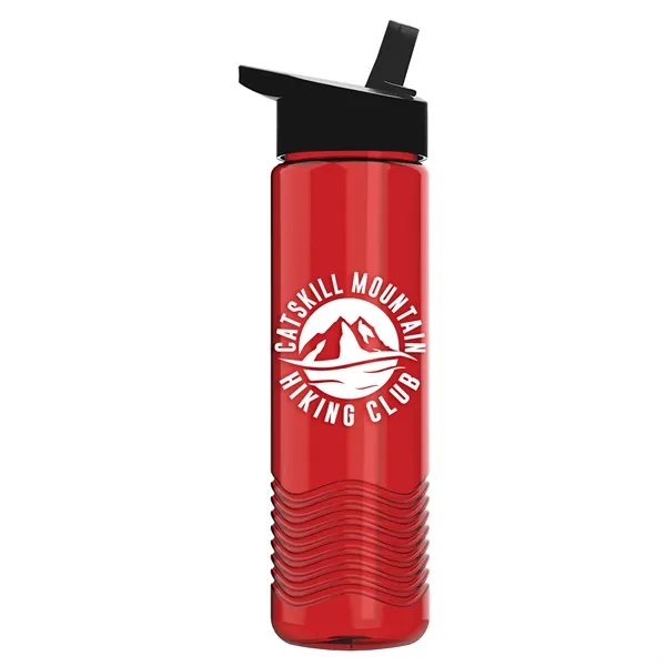 New Slim Cylinder Wave Design 24 Oz Wave Bottle With Flip... from ASI 40480 Koozie Group