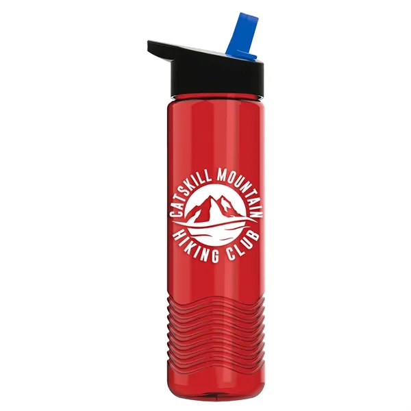 New Slim Cylinder Wave Design 24 Oz Wave Bottle With Flip... from ASI 40480 Koozie Group