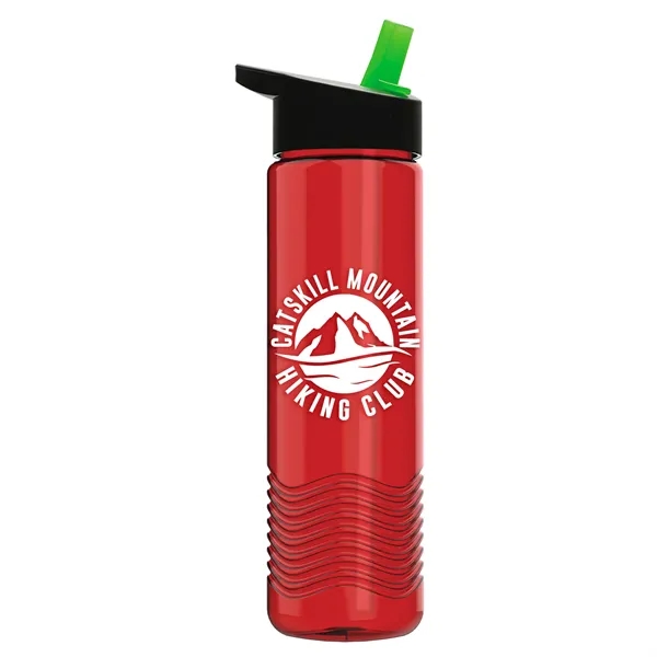 New Slim Cylinder Wave Design 24 Oz Wave Bottle With Flip... from ASI 40480 Koozie Group