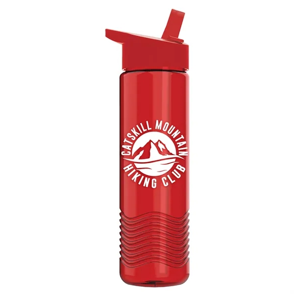New Slim Cylinder Wave Design 24 Oz Wave Bottle With Flip... from ASI 40480 Koozie Group