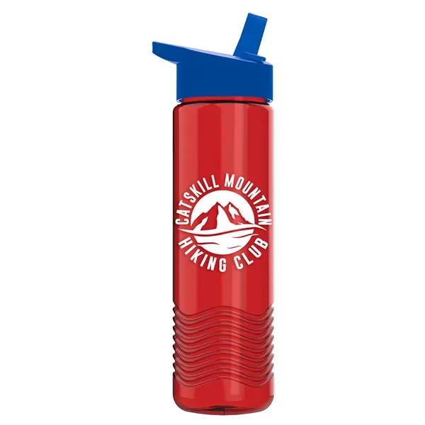 New Slim Cylinder Wave Design 24 Oz Wave Bottle With Flip... from ASI 40480 Koozie Group