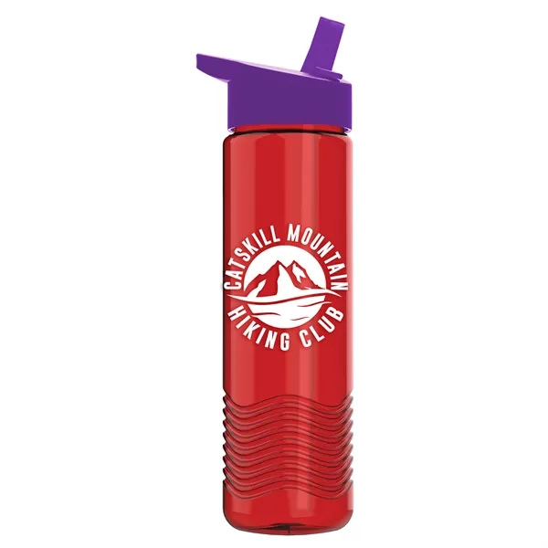 New Slim Cylinder Wave Design 24 Oz Wave Bottle With Flip... from ASI 40480 Koozie Group