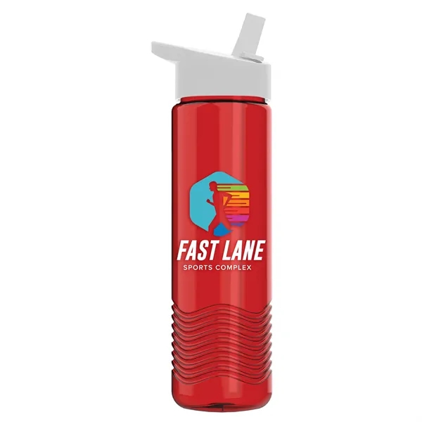 New Slim Cylinder Wave Design 24 Oz Wave Bottle With Flip... from ASI 40480 Koozie Group