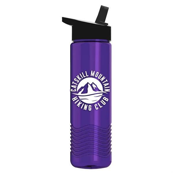 New Slim Cylinder Wave Design 24 Oz Wave Bottle With Flip... from ASI 40480 Koozie Group