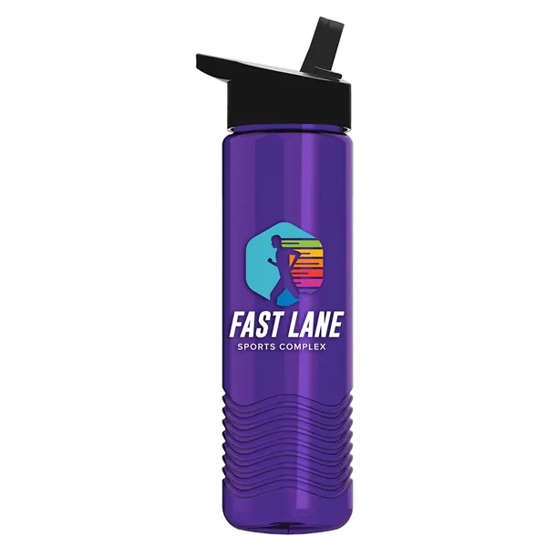 New Slim Cylinder Wave Design 24 Oz Wave Bottle With Flip... from ASI 40480 Koozie Group