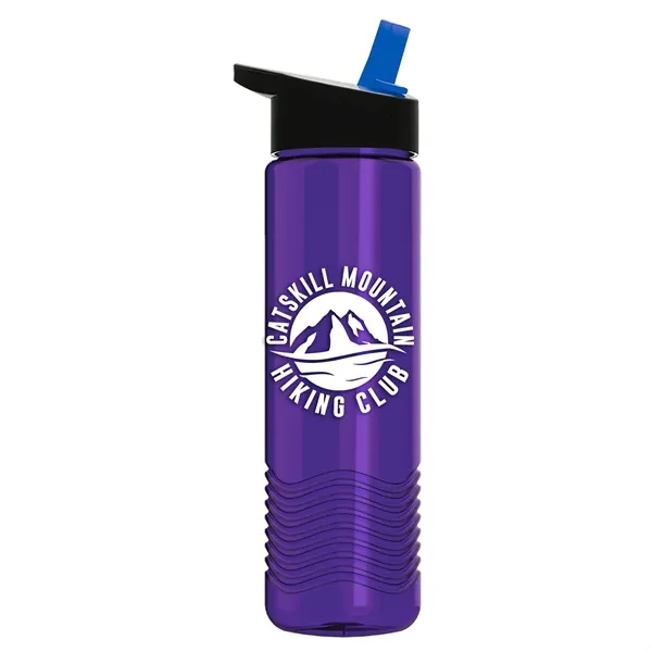 New Slim Cylinder Wave Design 24 Oz Wave Bottle With Flip... from ASI 40480 Koozie Group