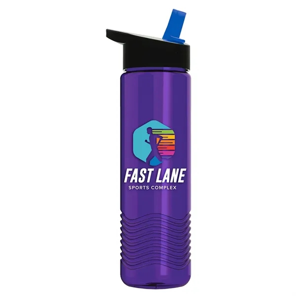 New Slim Cylinder Wave Design 24 Oz Wave Bottle With Flip... from ASI 40480 Koozie Group