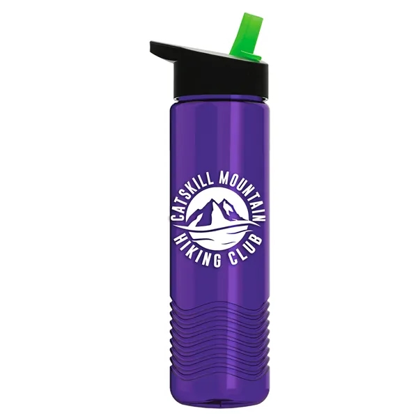 New Slim Cylinder Wave Design 24 Oz Wave Bottle With Flip... from ASI 40480 Koozie Group