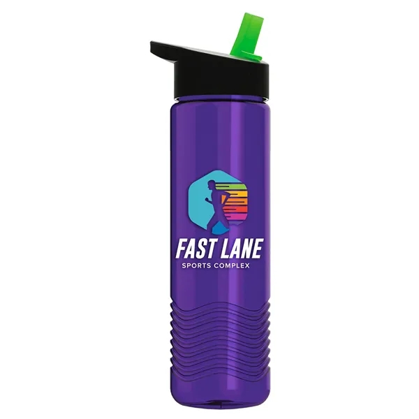 New Slim Cylinder Wave Design 24 Oz Wave Bottle With Flip... from ASI 40480 Koozie Group