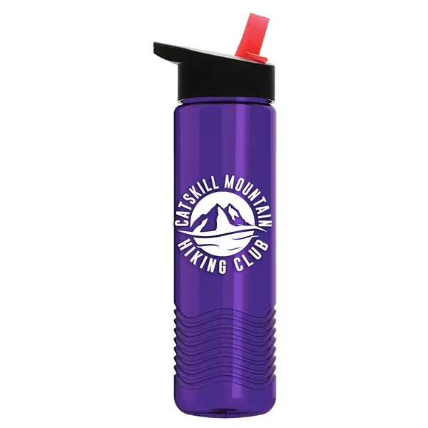 New Slim Cylinder Wave Design 24 Oz Wave Bottle With Flip... from ASI 40480 Koozie Group