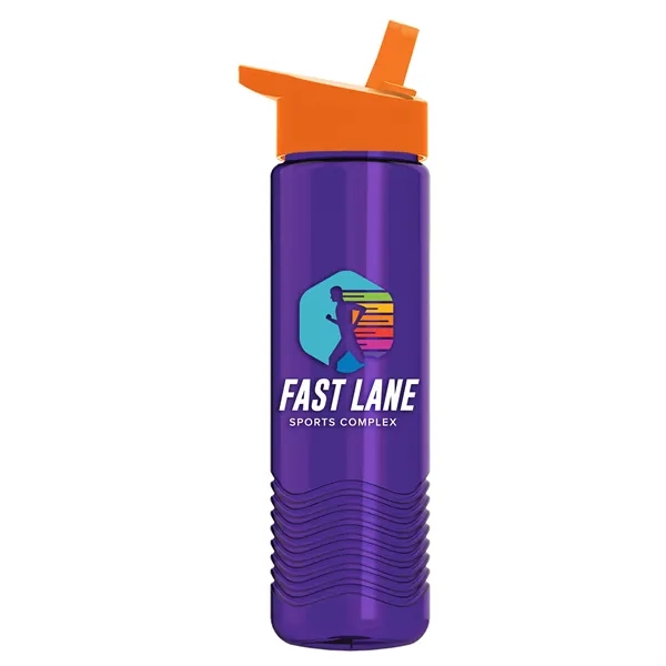 New Slim Cylinder Wave Design 24 Oz Wave Bottle With Flip... from ASI 40480 Koozie Group
