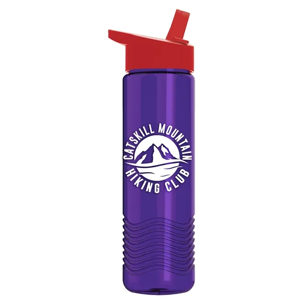 New Slim Cylinder Wave Design 24 Oz Wave Bottle With Flip... from ASI 40480 Koozie Group