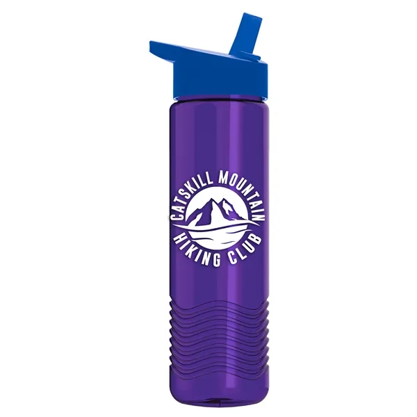 New Slim Cylinder Wave Design 24 Oz Wave Bottle With Flip... from ASI 40480 Koozie Group